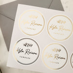 Product Labeling Stickers with Gold Foiled Floral Design - XOXOKristen