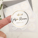 Product Labeling Stickers with Gold Foiled Floral Design - XOXOKristen