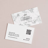QR Code Business Card with Marble Design - XOXOKristen