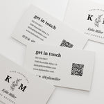 QR Code Business Cards with Elegant Floral Design - XOXOKristen