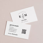 QR Code Business Cards with Elegant Floral Design - XOXOKristen