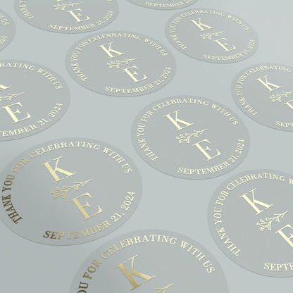 Round Thank you for celebrating with us Stickers - XOXOKristen
