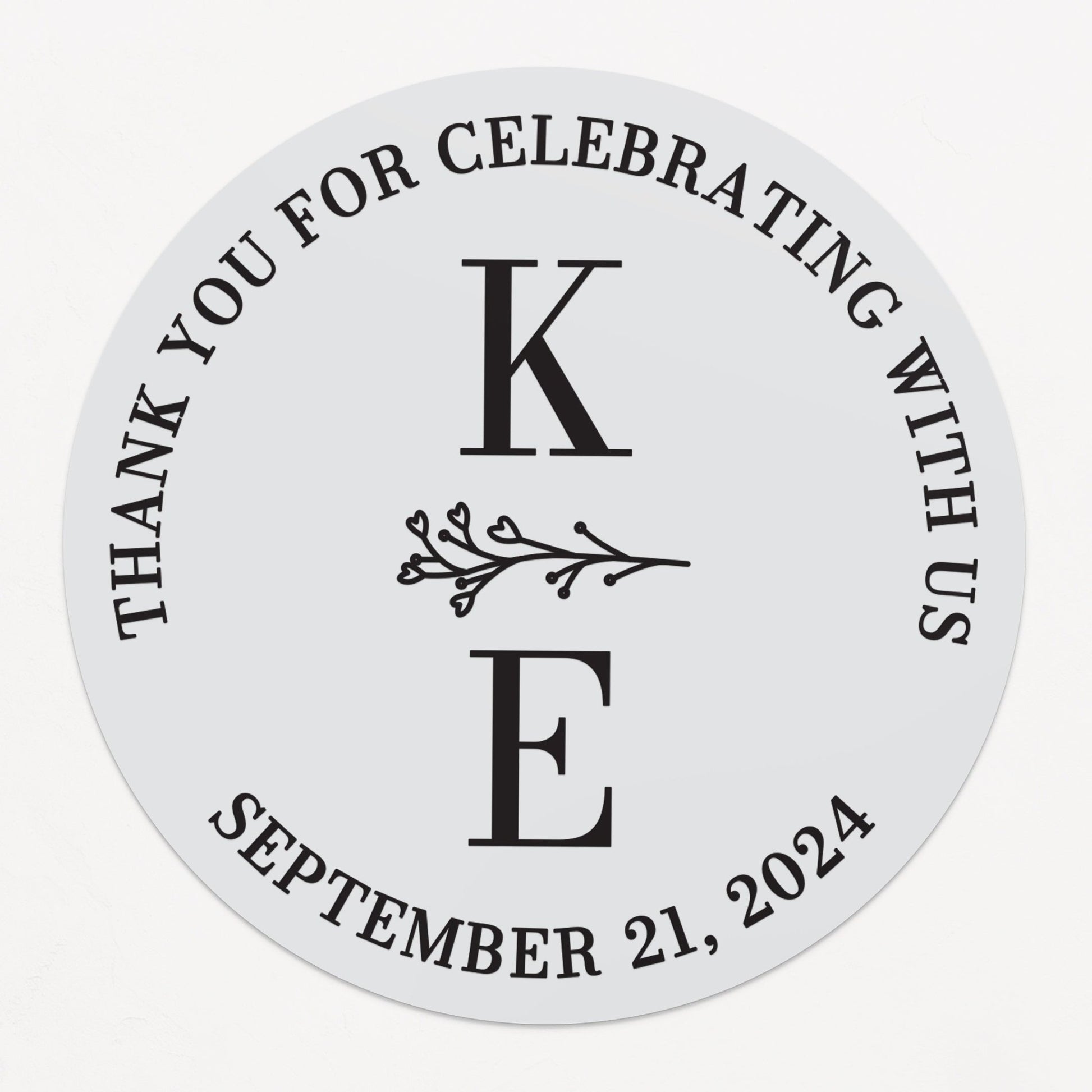 Round Thank you for celebrating with us Stickers - XOXOKristen