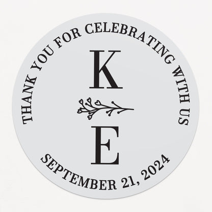 Round Thank you for celebrating with us Stickers - XOXOKristen
