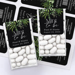 Rustic Mint to Be Wedding Favor Stickers with Black and Green Design - XOXOKristen
