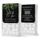 Rustic Mint to Be Wedding Favor Stickers with Black and Green Design - XOXOKristen