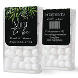 Rustic Mint to Be Wedding Favor Stickers with Black and Green Design - XOXOKristen