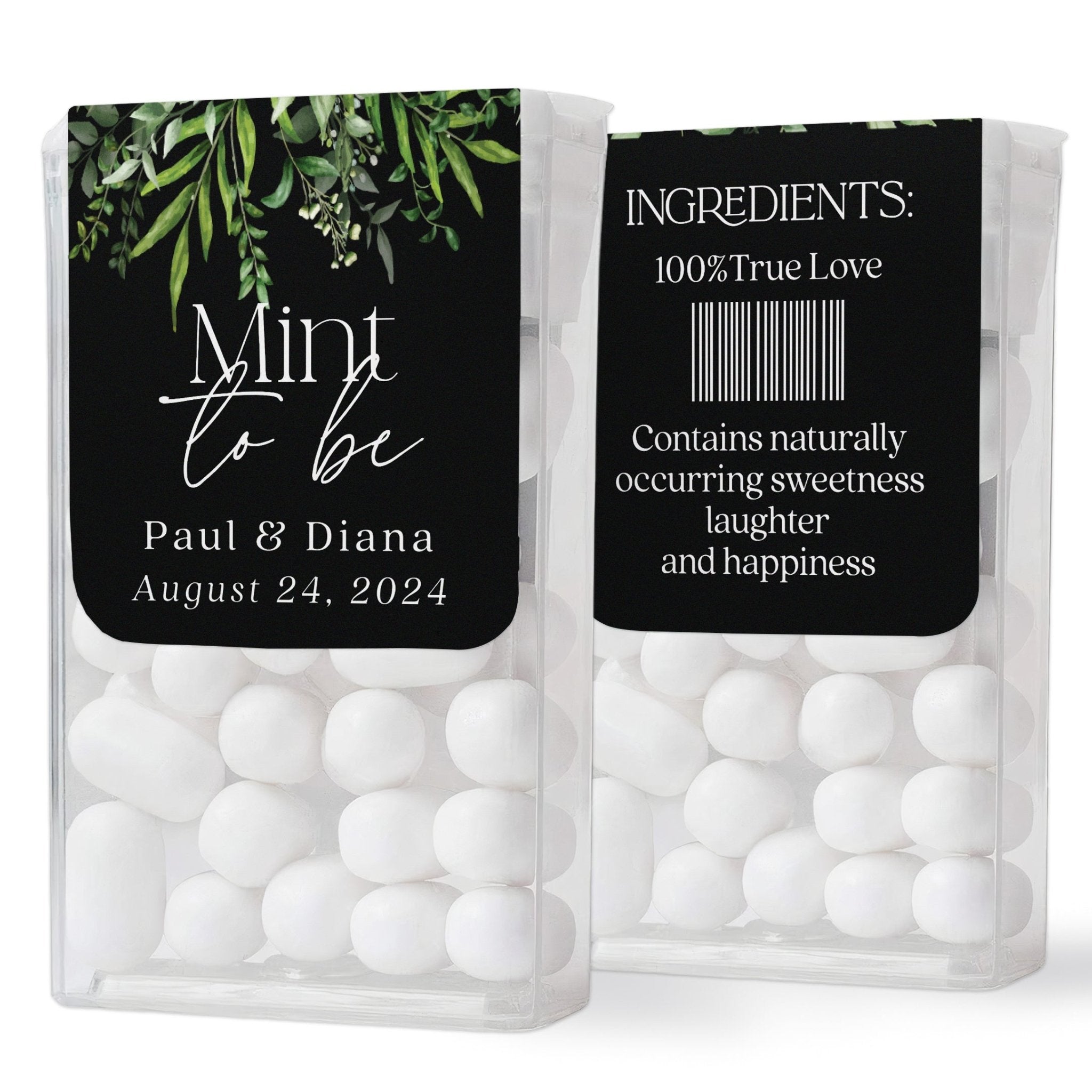 Rustic Mint to Be Wedding Favor Stickers with Black and Green Design - XOXOKristen