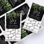 Rustic Mint to Be Wedding Favor Stickers with Black and Green Design - XOXOKristen