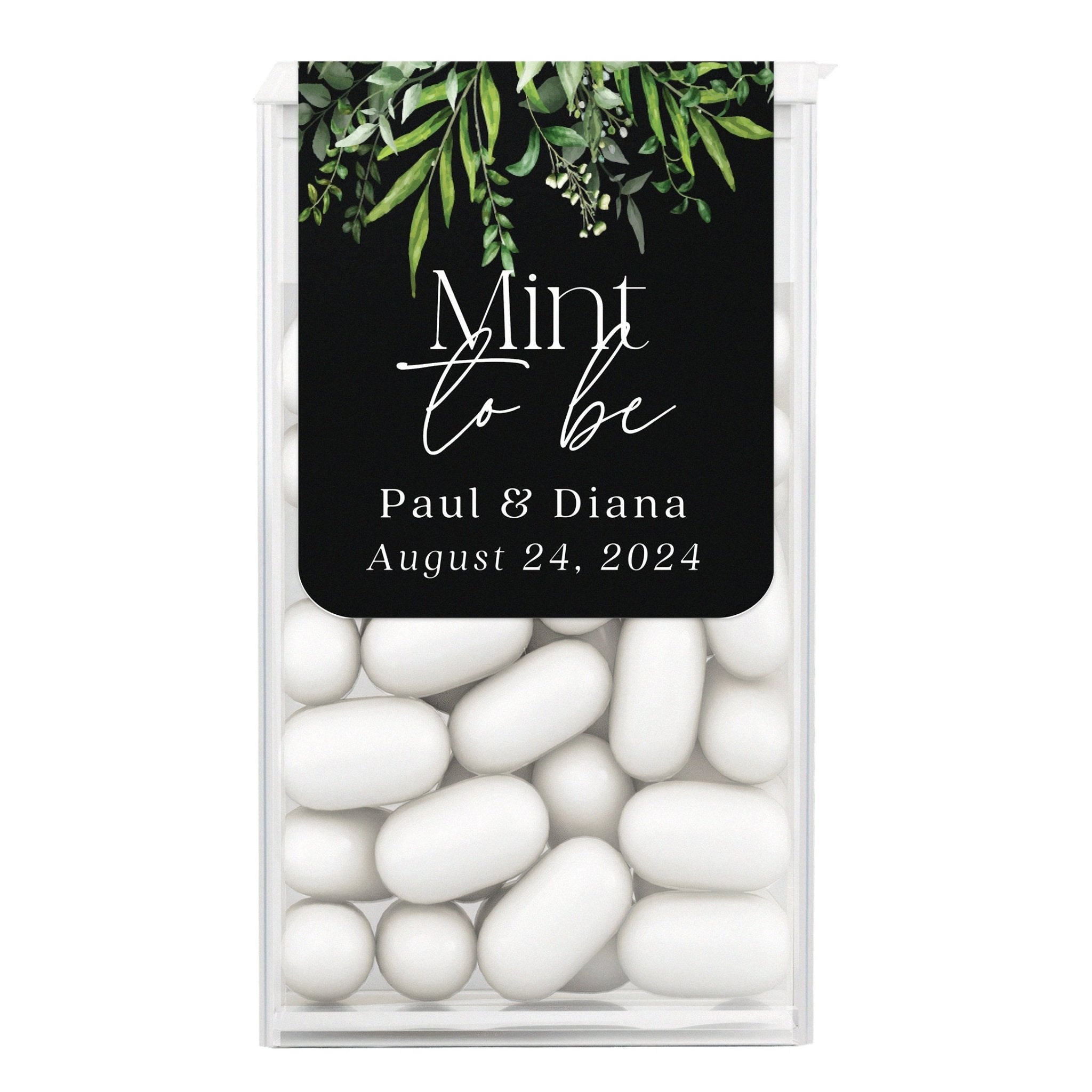 Rustic Mint to Be Wedding Favor Stickers with Black and Green Design - XOXOKristen