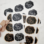 Shop Local Kraft Pumpkin Shaped Label - XOXOKristen