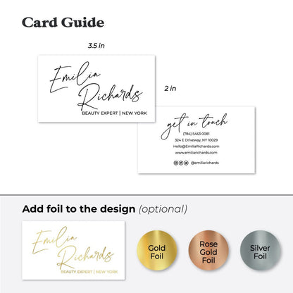 Simple Black and White Business Cards - XOXOKristen