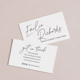 Simple Black and White Business Cards - XOXOKristen