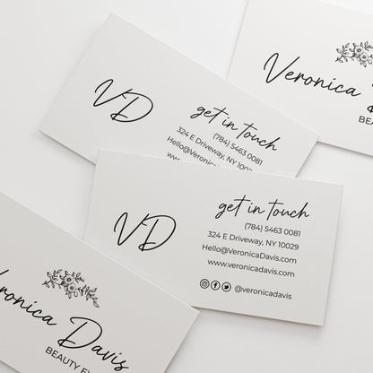 Simple Floral Business Card - XOXOKristen
