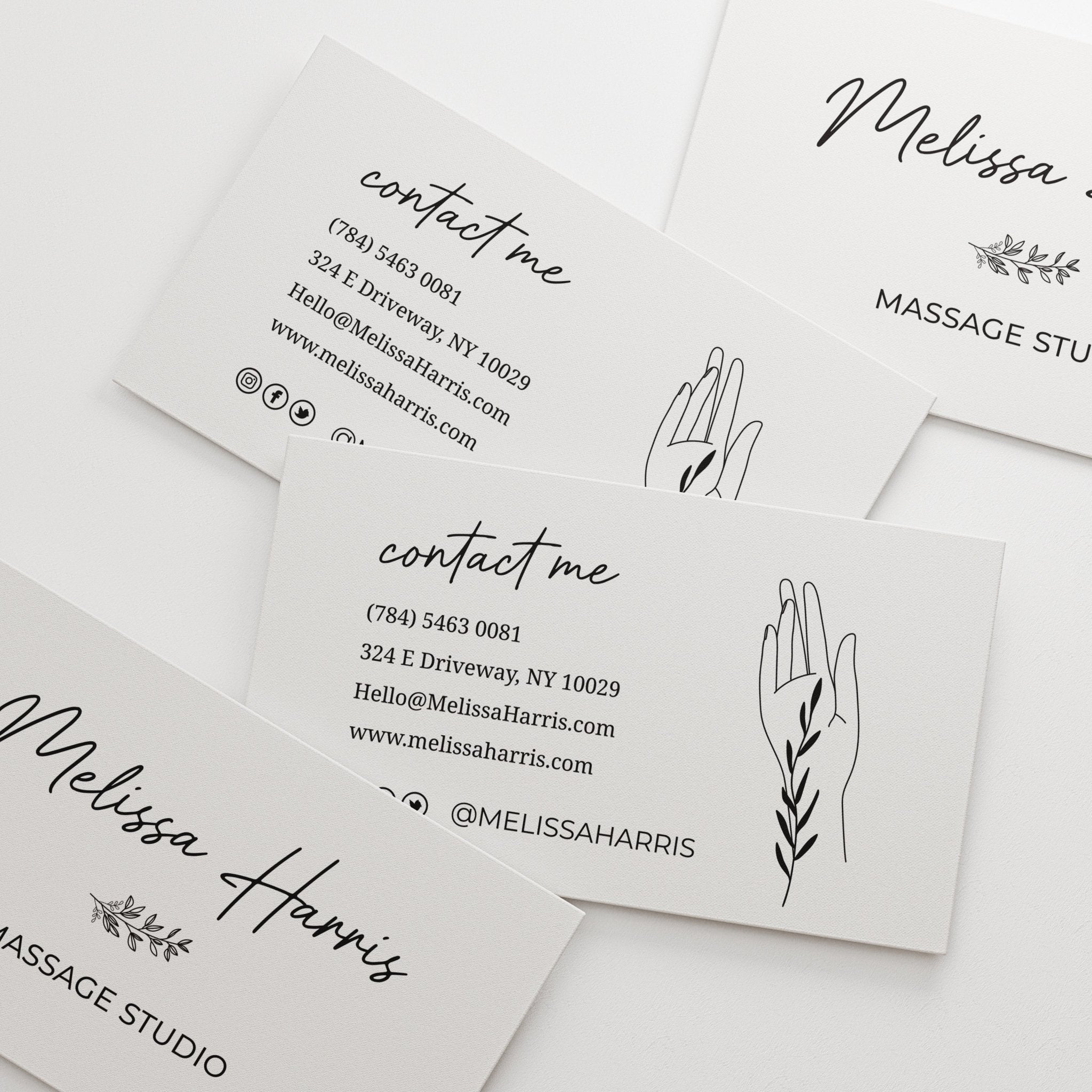 Simple Floral Business Card - XOXOKristen