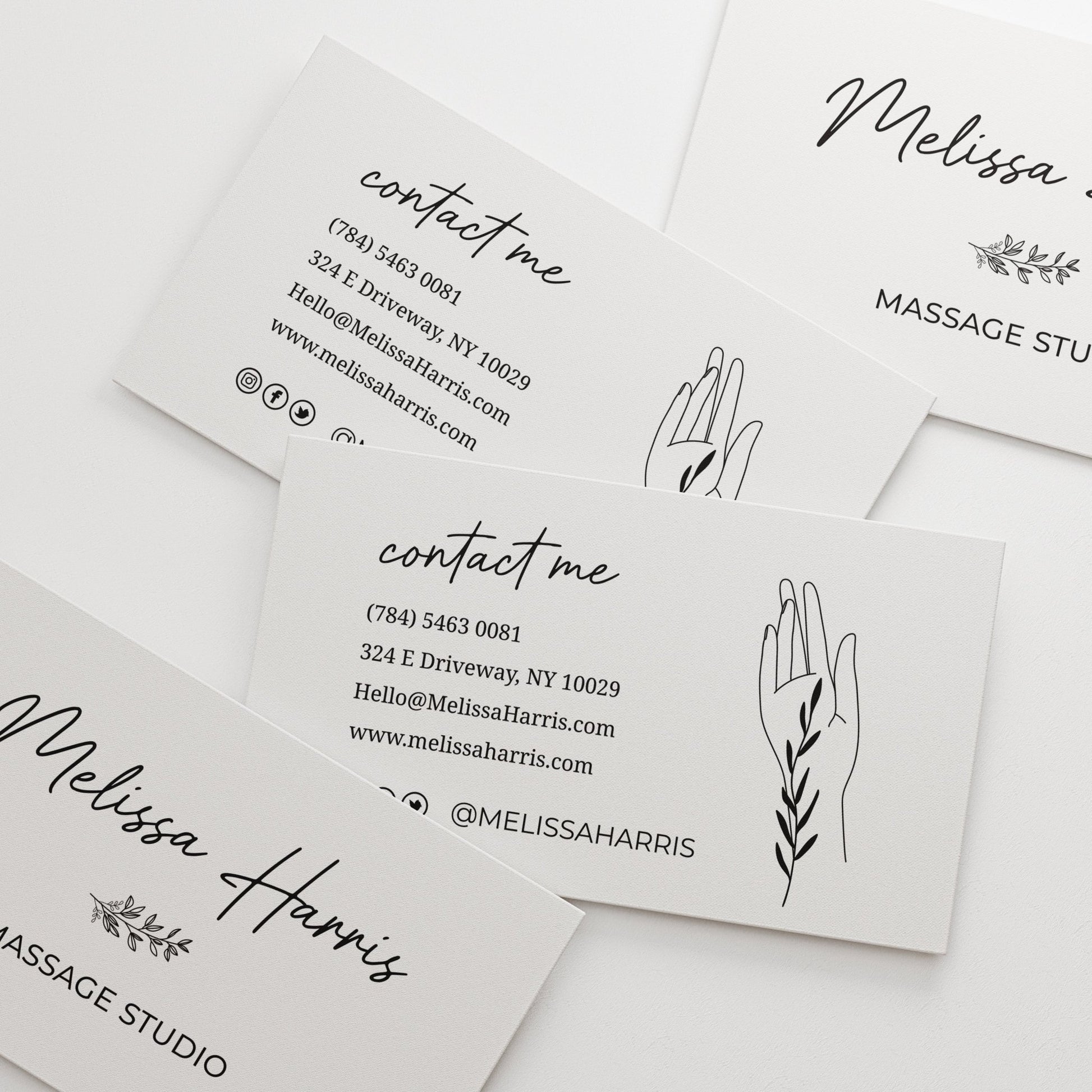 Simple Floral Business Card - XOXOKristen