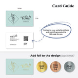 Small Business Cards with Floral Design and QR Code - XOXOKristen