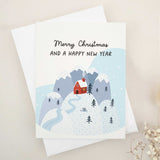 Snowy Merry Christmas and Happy New Year Card - XOXOKristen