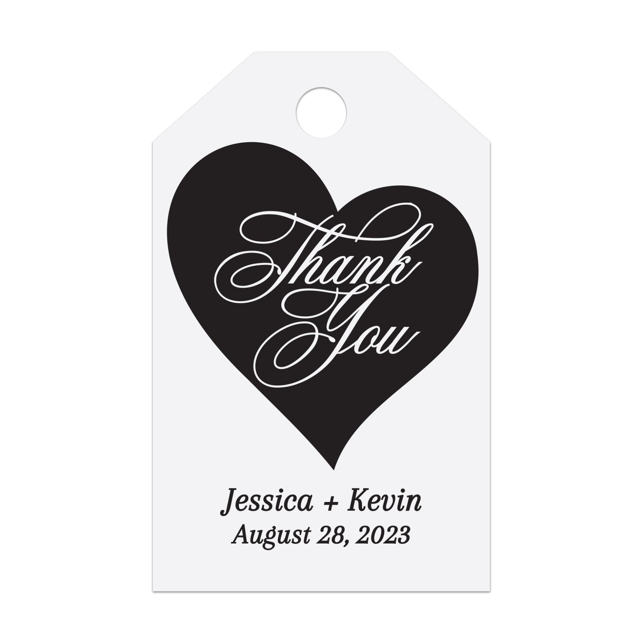 Thank you Favor Tags with Gold Foiled Heart - XOXOKristen