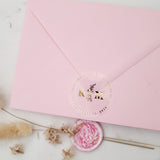 Thank you for celebrating with us Monagram Wedding Stickers - XOXOKristen