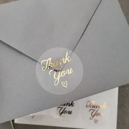 Thank You Stickers with Gold Heart - XOXOKristen