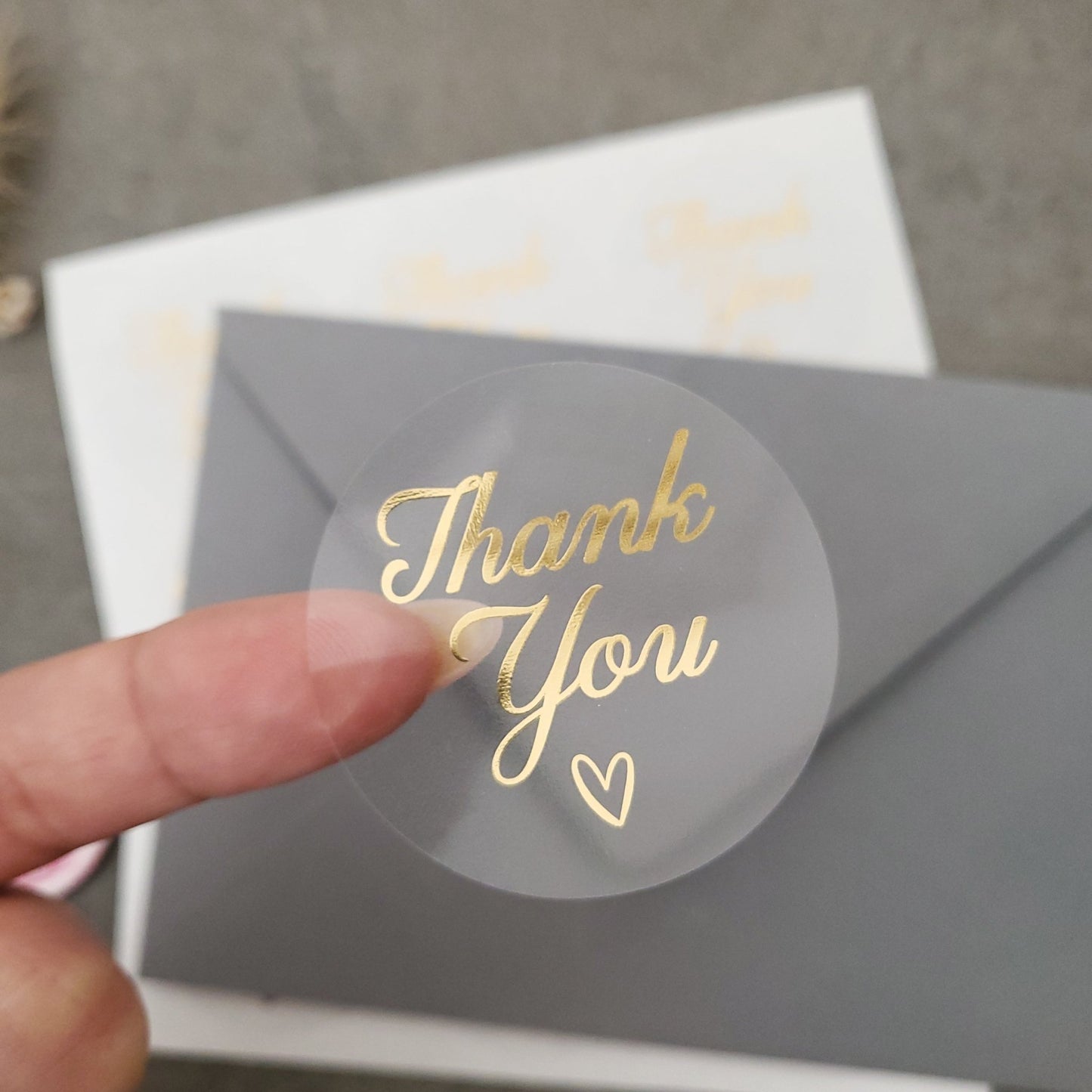 Thank You Stickers with Gold Heart - XOXOKristen