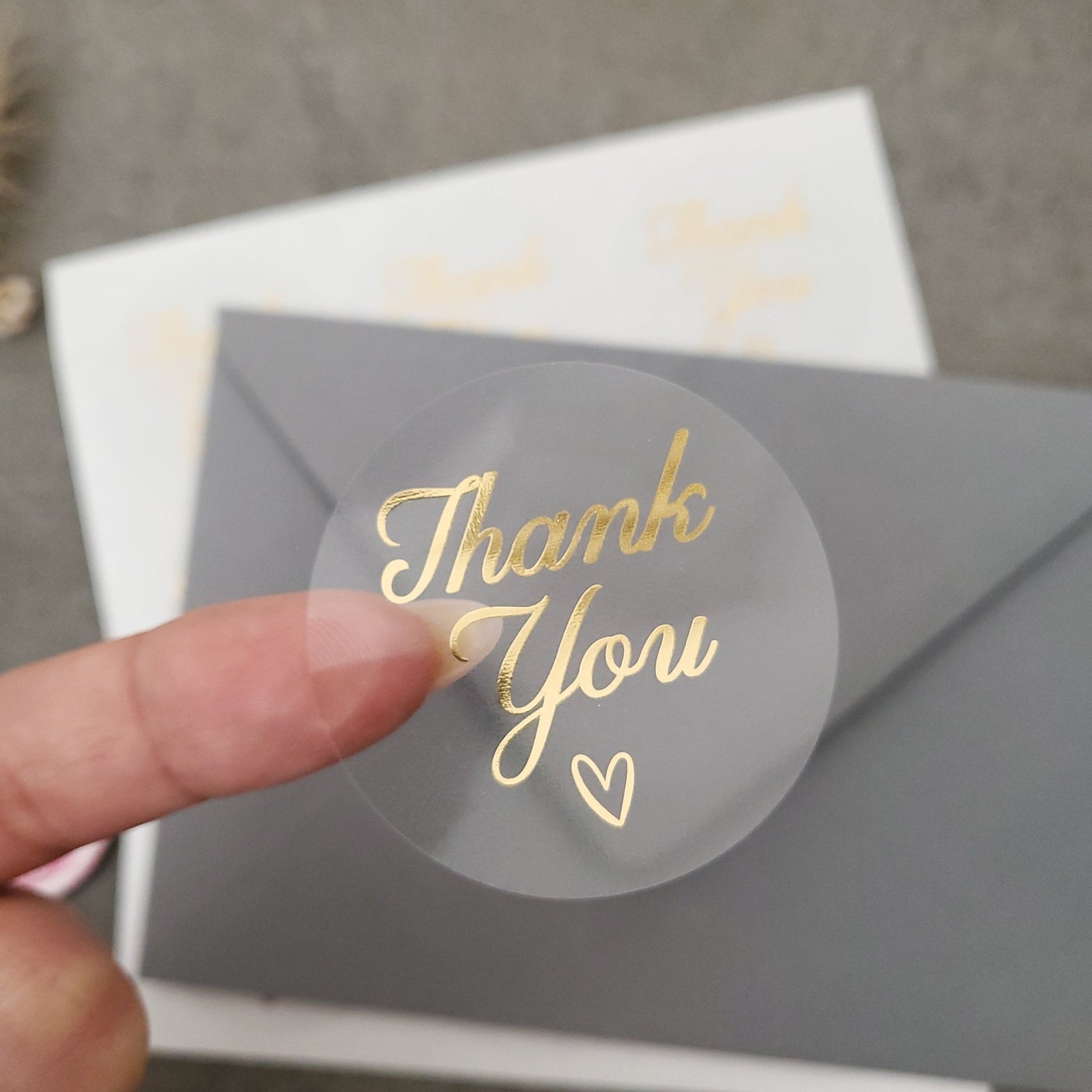 Thank You Stickers with Gold Heart - XOXOKristen