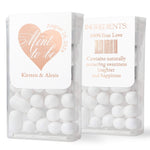 Tic Tac Stickers for Wedding Favors with Gold Foiled Calligraphy - XOXOKristen
