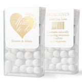 Tic Tac Stickers for Wedding Favors with Gold Foiled Calligraphy - XOXOKristen