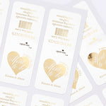Tic Tac Stickers for Wedding Favors with Gold Foiled Calligraphy - XOXOKristen
