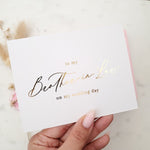 To my Brother - in - law on my Wedding Day Gold Calligraphy Cards - XOXOKristen
