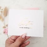 To my Brother on my Wedding Day Gold Calligraphy Cards - XOXOKristen