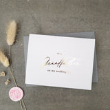 To my Grandfather on my Wedding Day Gold Calligraphy Cards - XOXOKristen