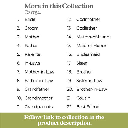 To my Grandfather on my Wedding Day Greenery Note Card - XOXOKristen