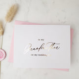 To my Grandmother on my Wedding Day Gold Calligraphy Cards - XOXOKristen