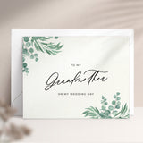 To my Grandmother on my Wedding Day Greenery Note Card - XOXOKristen