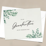 To my Grandmother on my Wedding Day Greenery Note Card - XOXOKristen