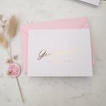 To my Grandparents on my Wedding Day Gold Calligraphy Cards - XOXOKristen