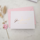 To my Grandparents on my Wedding Day Gold Calligraphy Cards - XOXOKristen