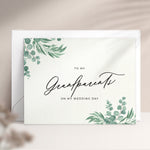 To my Grandparents on my Wedding Day Greenery Note Card - XOXOKristen