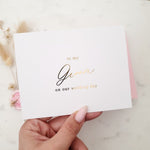 To my Groom on my Wedding Day Gold Calligraphy Cards - XOXOKristen