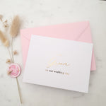To my Groom on my Wedding Day Gold Calligraphy Cards - XOXOKristen
