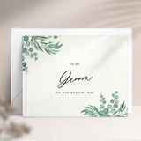 To my Groom on our Wedding Day Greenery Note Card - XOXOKristen