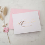 To my Mother - in - law on my Wedding Day Gold Calligraphy Cards - XOXOKristen