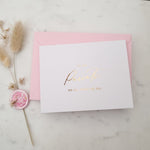 To my Parents on my Wedding Day Gold Calligraphy Cards - XOXOKristen