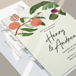 Tropical Fruits and Trees Wedding Invites - XOXOKristen