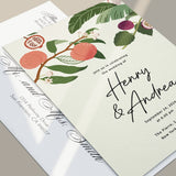 Tropical Fruits and Trees Wedding Invites - XOXOKristen