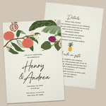 Tropical Fruits and Trees Wedding Invites - XOXOKristen
