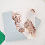 Tropical Wedding Invitation Jacket Sleeve - XOXOKristen