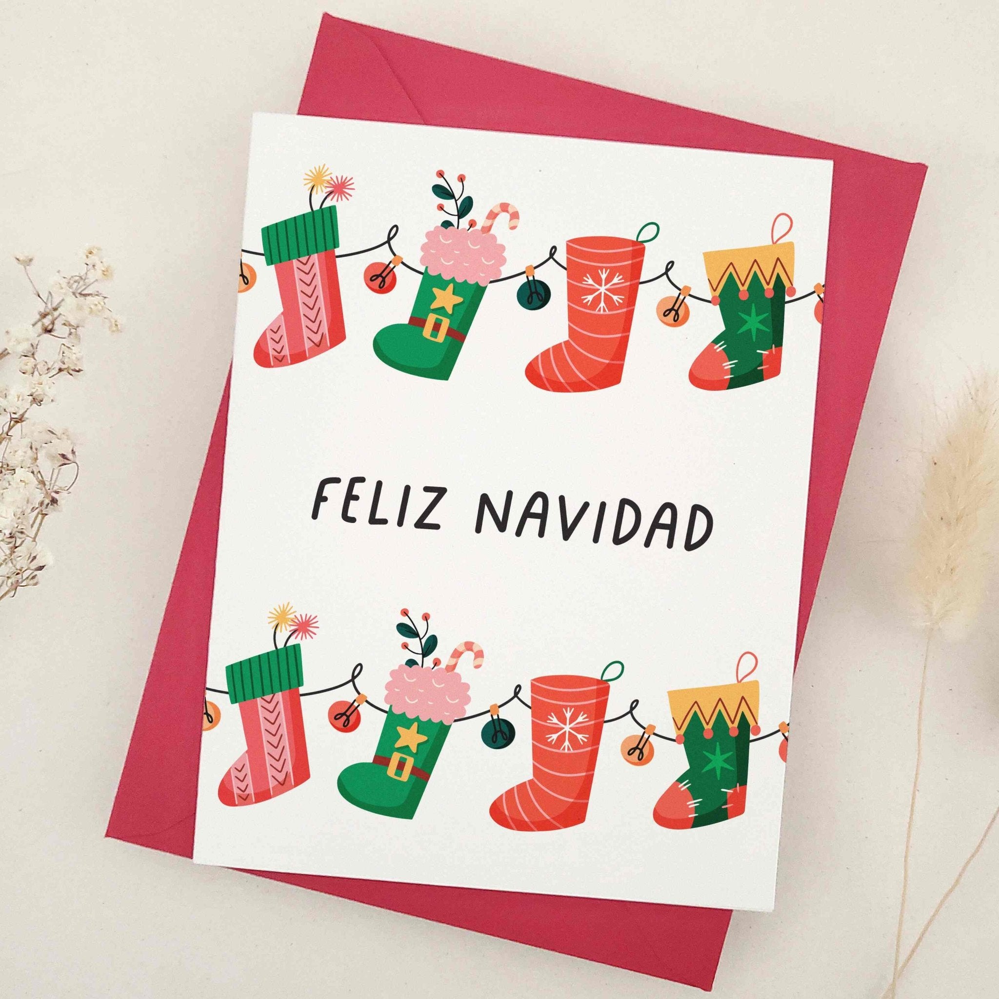 Vibrant Feliz Navidad Card - XOXOKristen